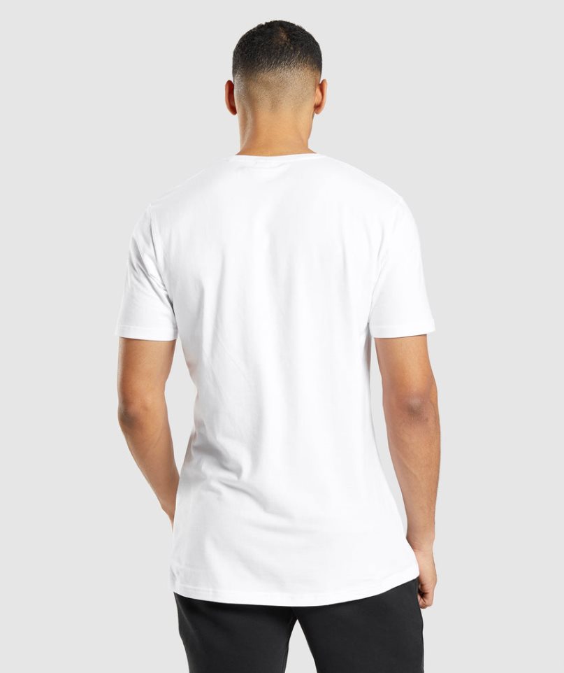 Men's Gymshark Essential T-Shirts White | NZ 0SRZND